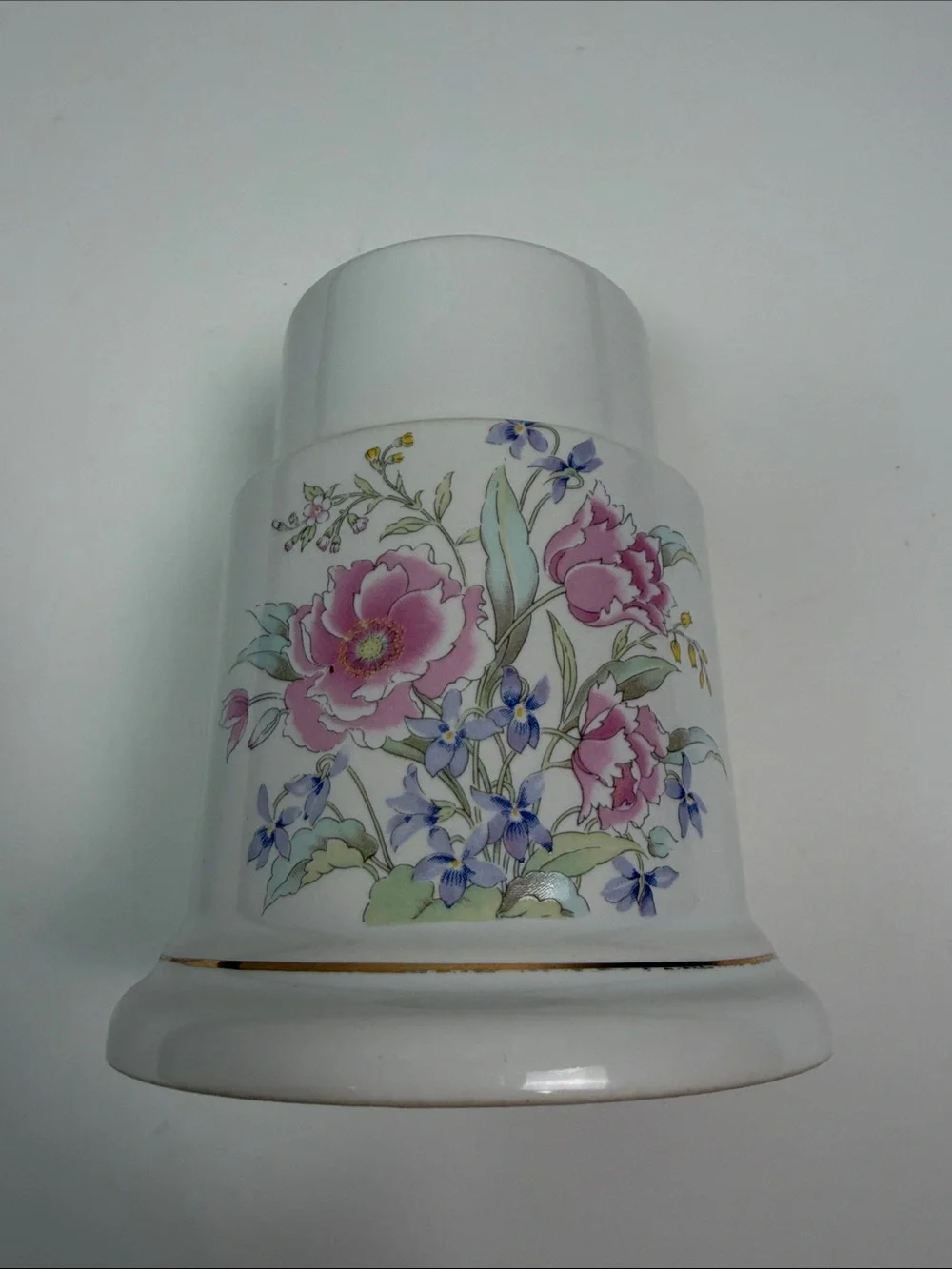 Vintage Fine China Japan Floral Candle Holder Porcelain Cottagecore Shabby Chic